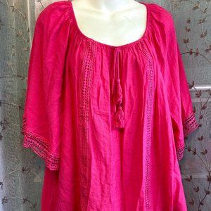 3X Unique Spectrum Peasant Bohemian Blouse Shirt